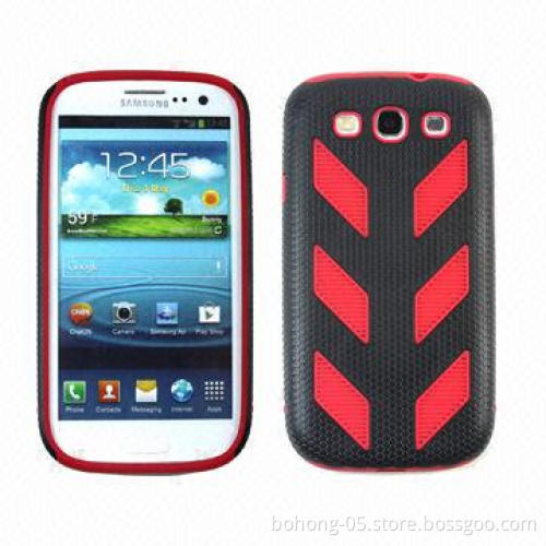 2-in-1 PC and Silicone Combination Cases for Samsung S3, More Molds and Colors Available